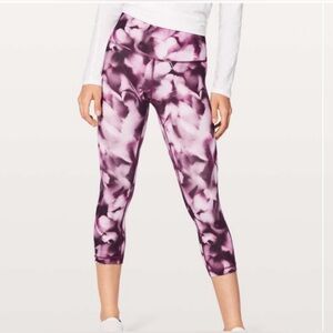 Lululemon Wunder Under Crop (Hi-Rise) Blossom Size 8